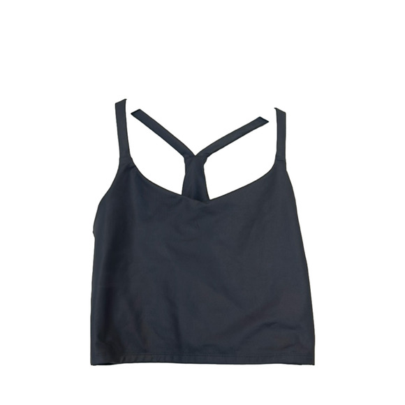 Abercrombie & Fitch Blue Cropped Racerback Tank, Small - Picture 1 of 8
